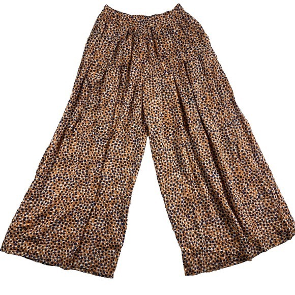 Maeve Anthropologie Gabriela Pants Women Sz S Wide Leg Boho High Rise Cropped - Picture 2 of 13